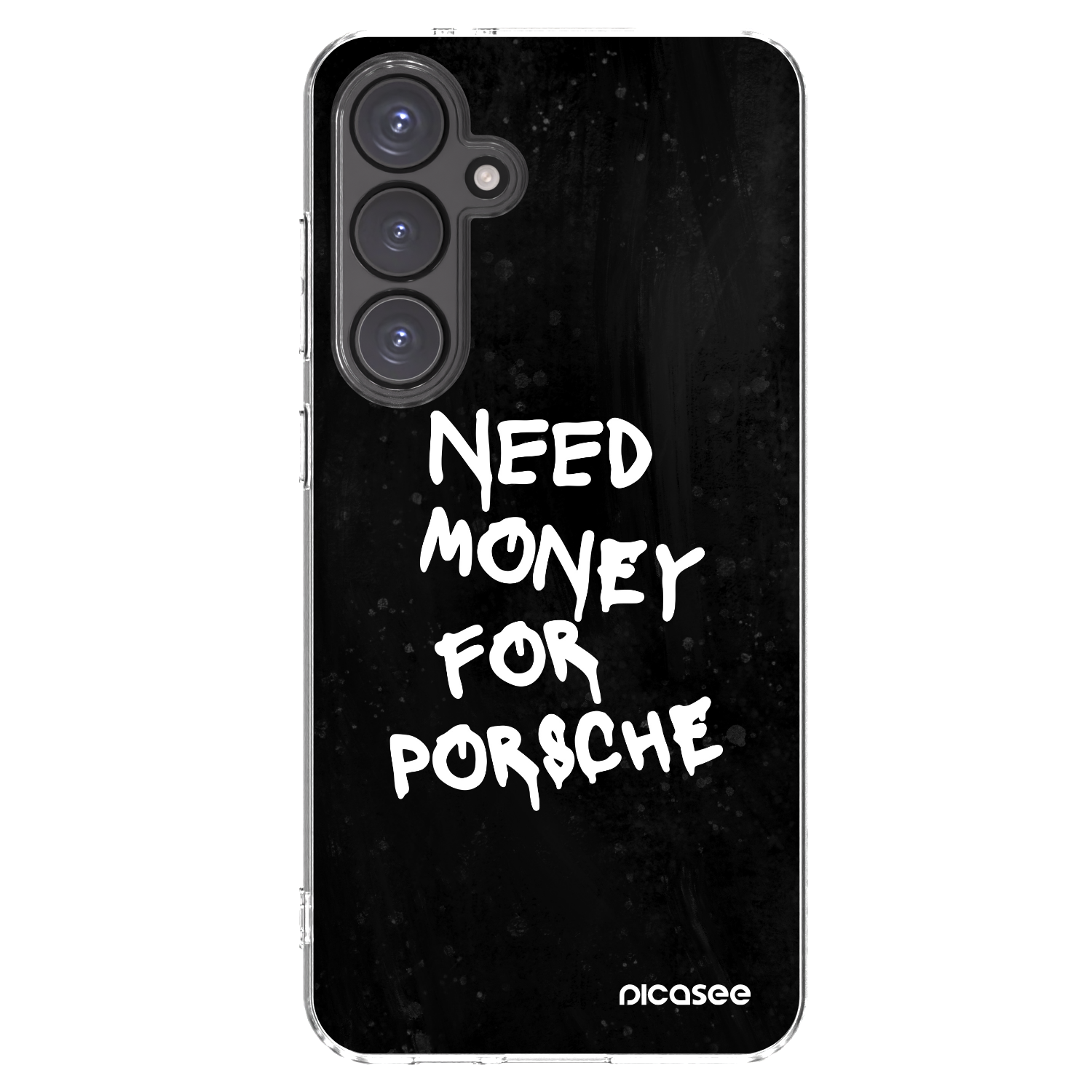 Picasee silikonowe przeźroczyste etui na Samsung Galaxy S24 FE S721B - Black Dollar