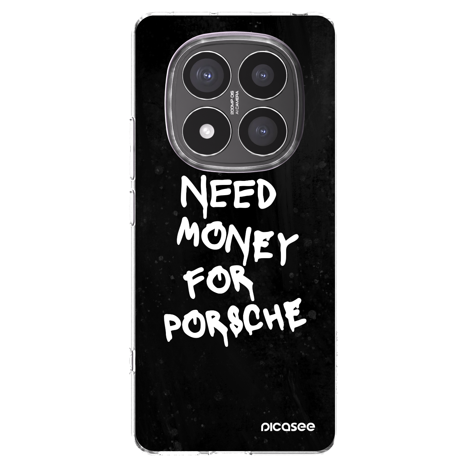 Picasee silikonowe przeźroczyste etui na Xiaomi Redmi Note 14 Pro+ 5G - Black Dollar