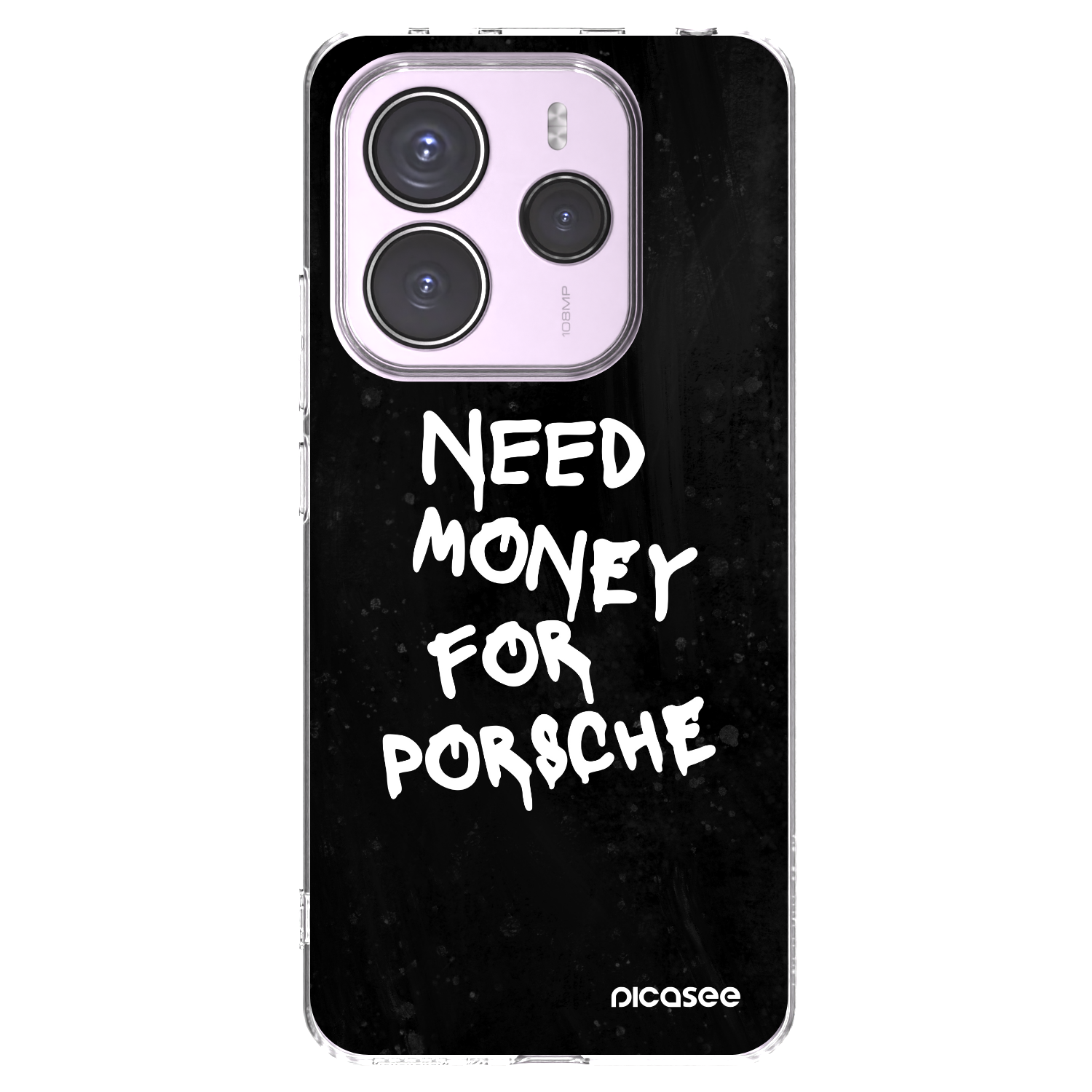 Picasee silikonowe przeźroczyste etui na Xiaomi Redmi Note 14 5G - Black Dollar