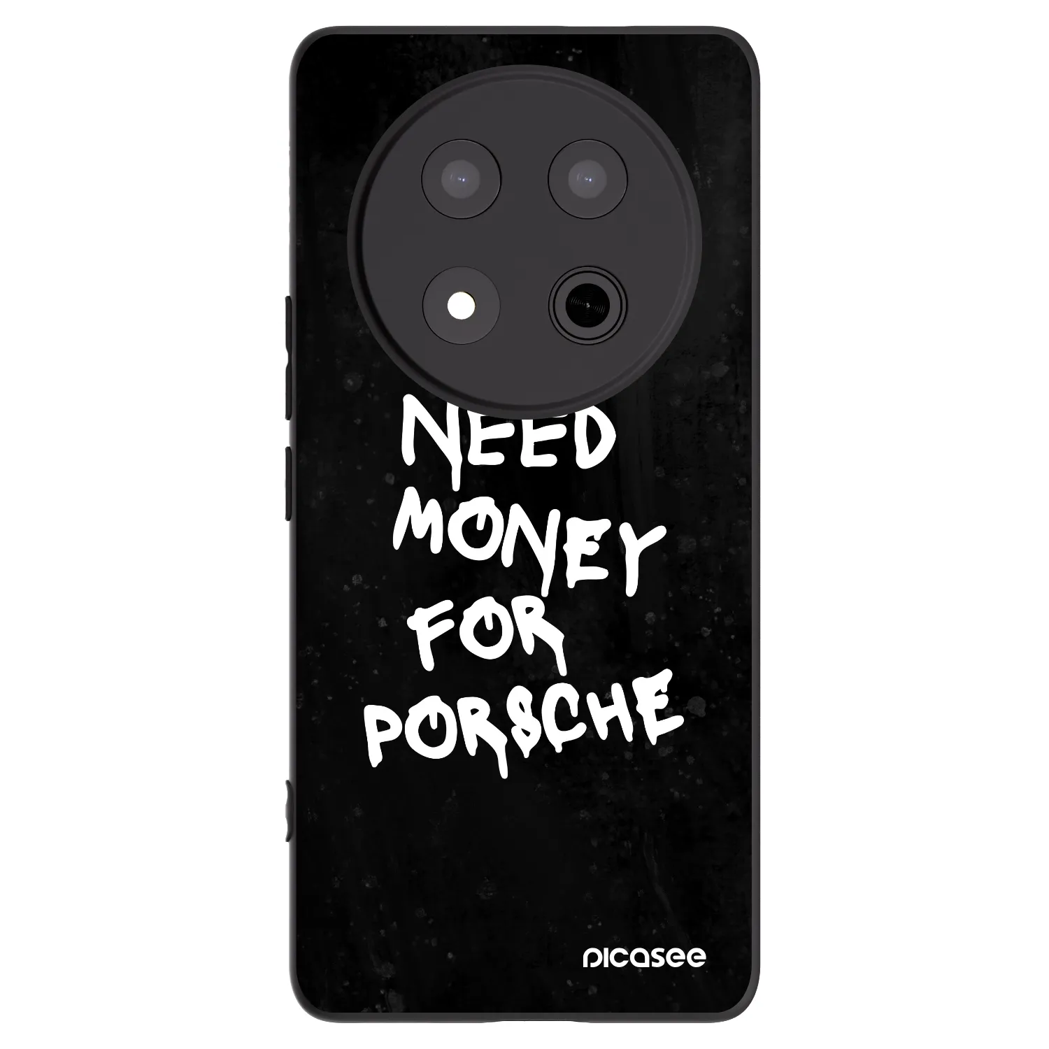 Picasee silikonowe czarne etui na Honor Magic7 Lite 5G - Black Dollar