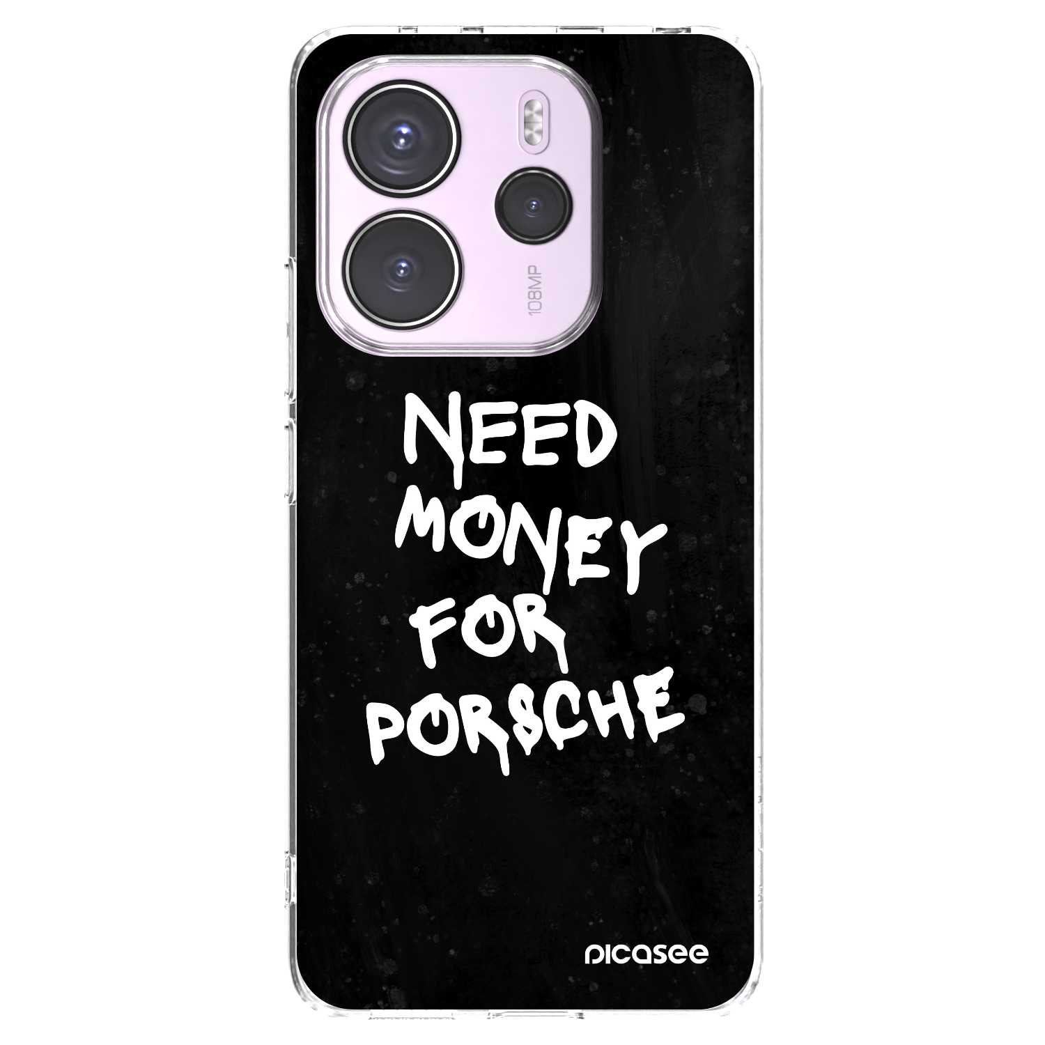 Picasee silikonowe przeźroczyste etui na Xiaomi Redmi Note 14 4G - Black Dollar
