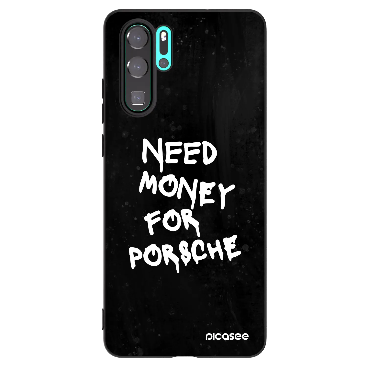 Picasee silikonowe czarne etui na Huawei P30 Pro - Black Dollar