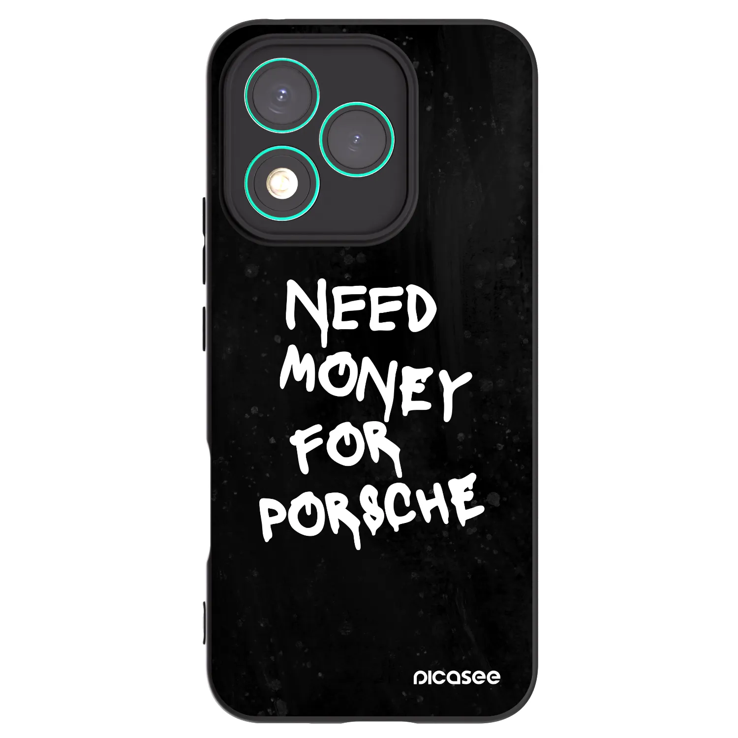 Picasee silikonowe czarne etui na Honor 400 Lite 5G - Black Dollar