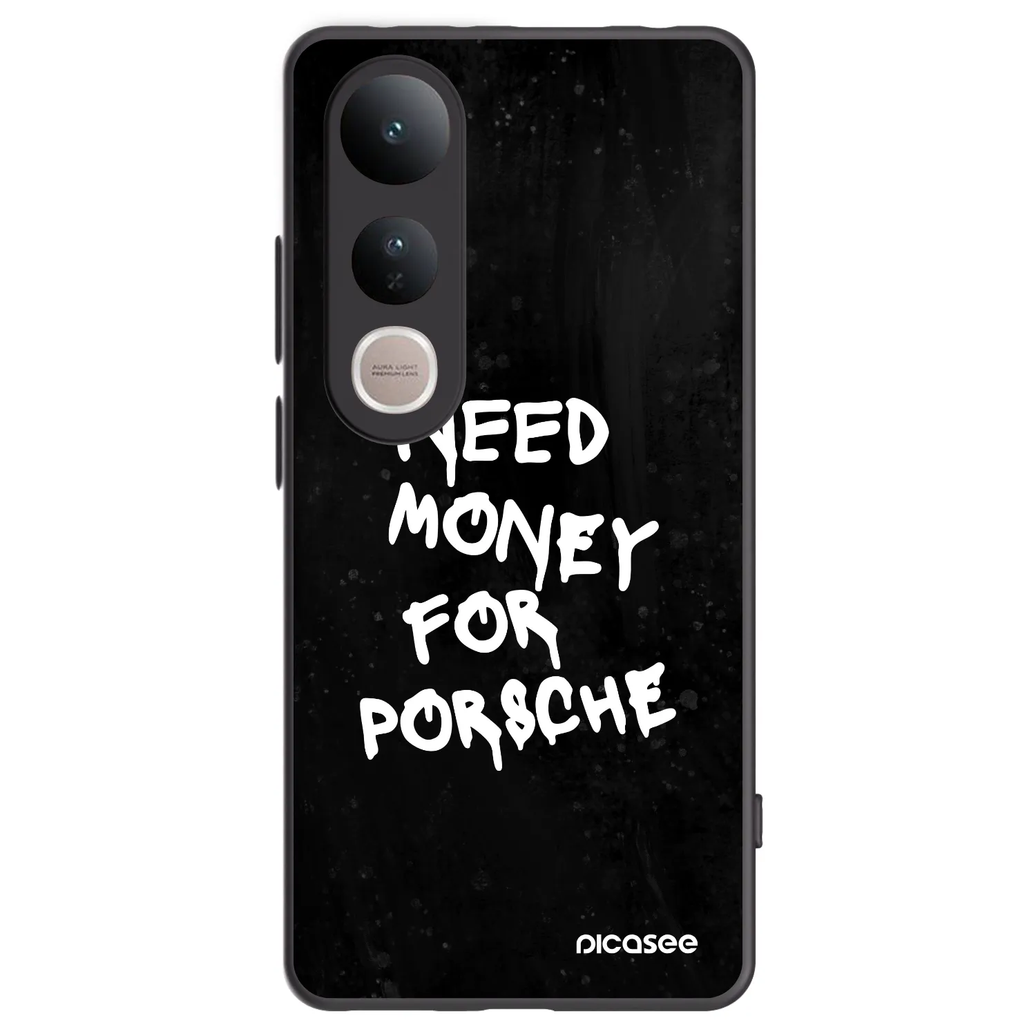 Picasee silikonowe czarne etui na Vivo V50 Lite 5G - Black Dollar