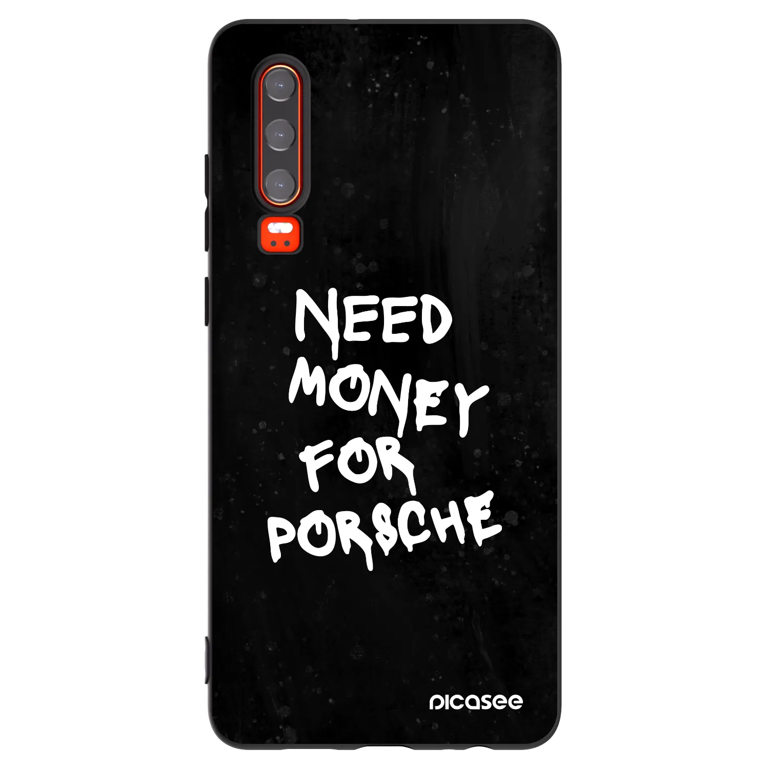 Picasee silikonowe czarne etui na Huawei P30 - Black Dollar