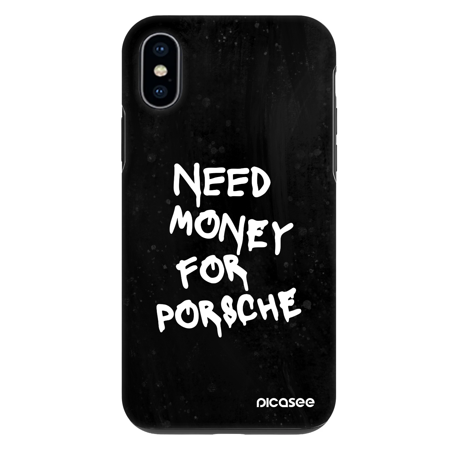 Picasee Fashion Case na Apple iPhone X/XS - Black Dollar