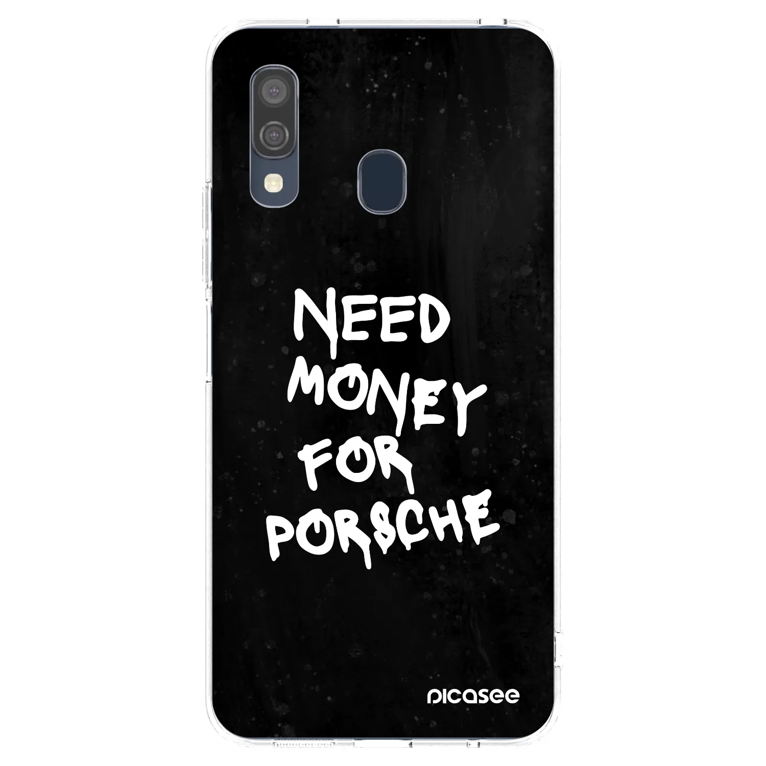 Picasee silikonowe przeźroczyste etui na Samsung Galaxy A40 A405F - Black Dollar