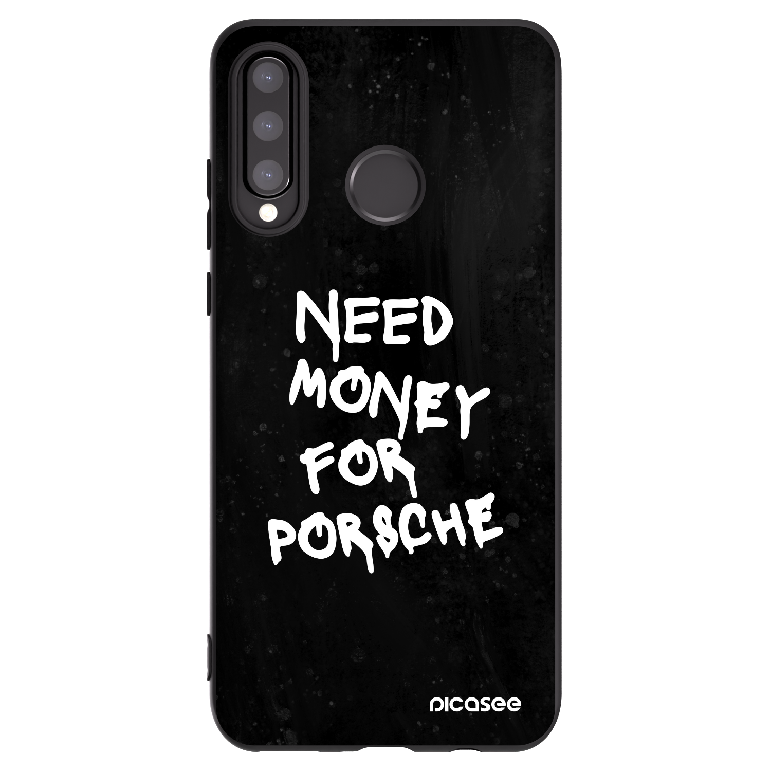 Picasee silikonowe czarne etui na Huawei P30 Lite - Black Dollar