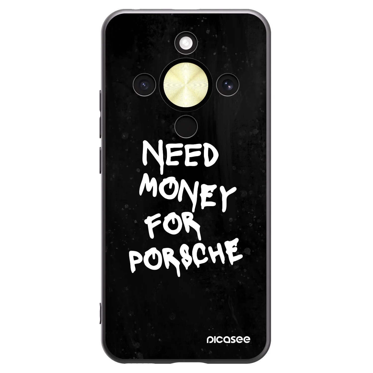 Picasee silikonowe czarne etui na Honor Magic8 Lite 5G - Black Dollar