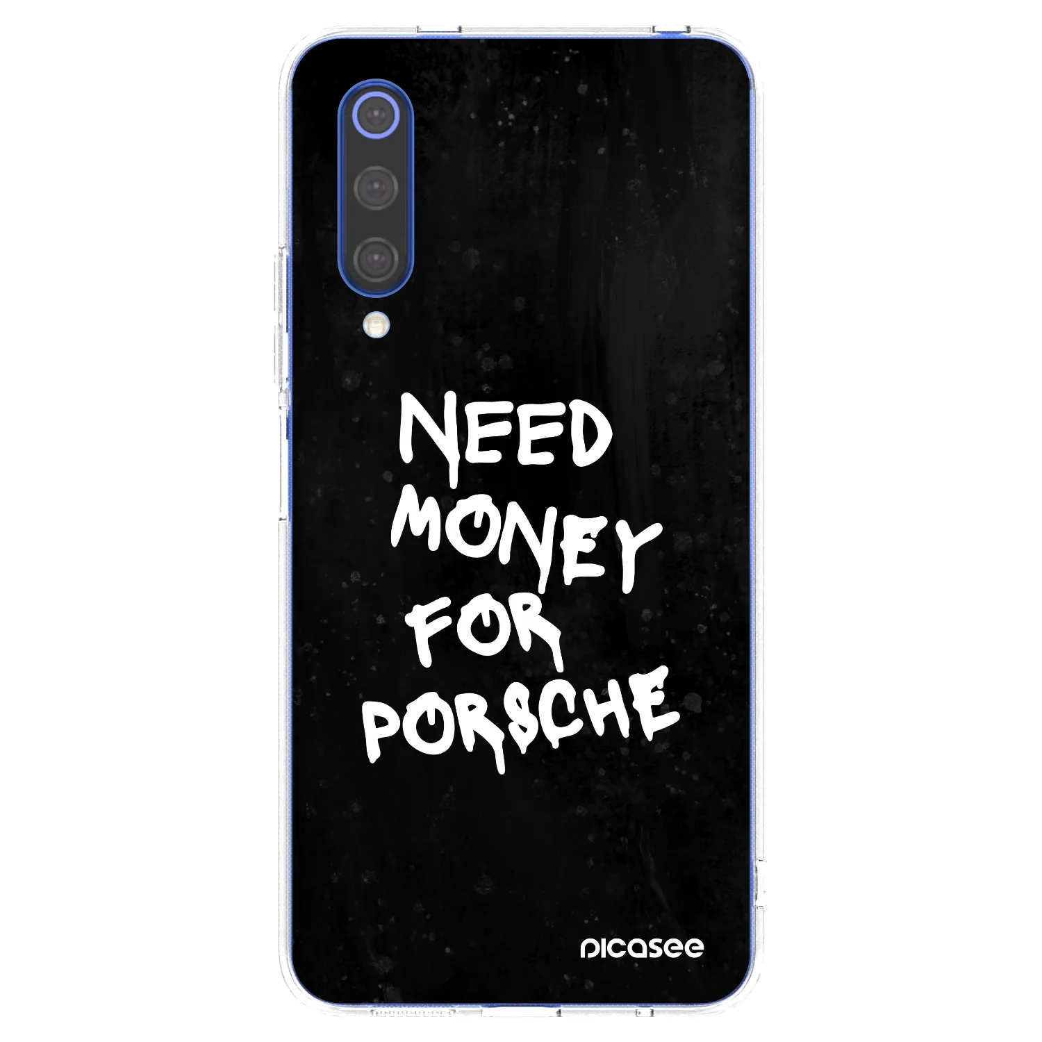 Picasee silikonowe przeźroczyste etui na Xiaomi Mi 9 SE - Black Dollar