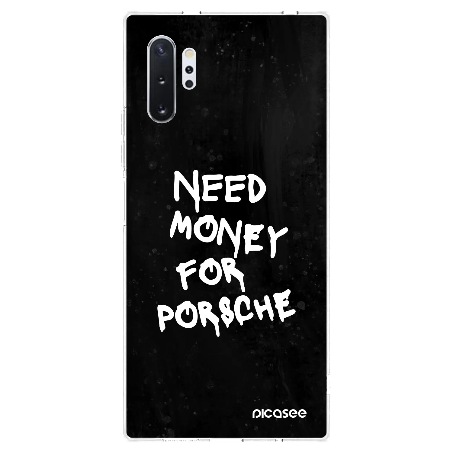 Picasee silikonowe przeźroczyste etui na Samsung Galaxy Note 10+ N975F - Black Dollar