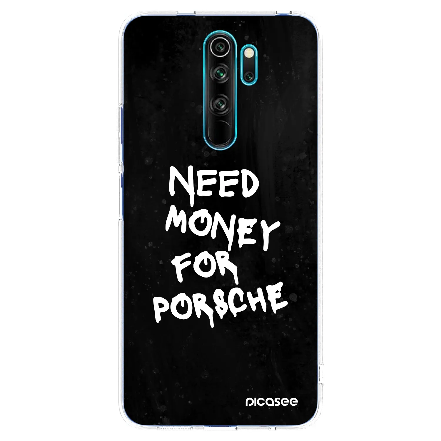 Picasee silikonowe przeźroczyste etui na Xiaomi Redmi Note 8 Pro - Black Dollar