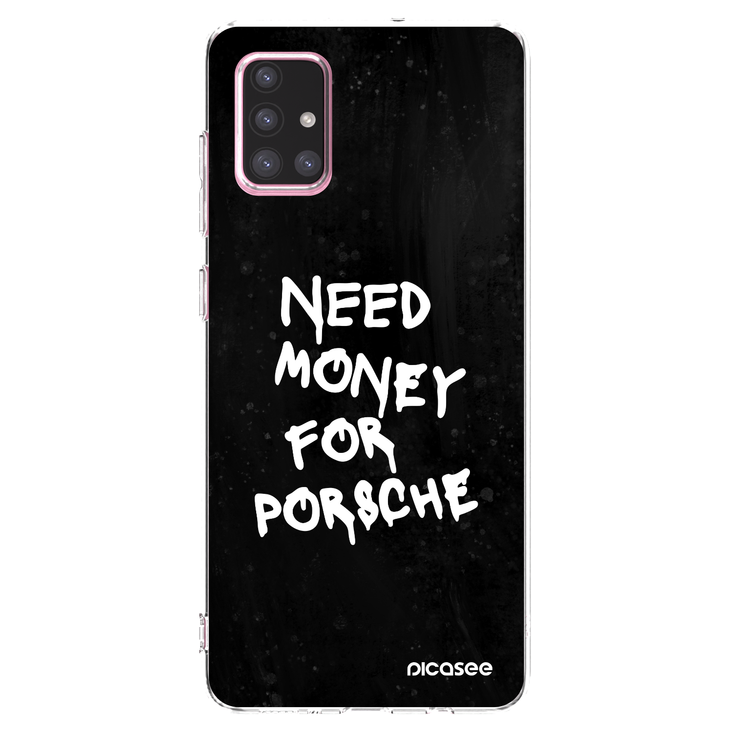 Picasee silikonowe przeźroczyste etui na Samsung Galaxy A71 A715F - Black Dollar