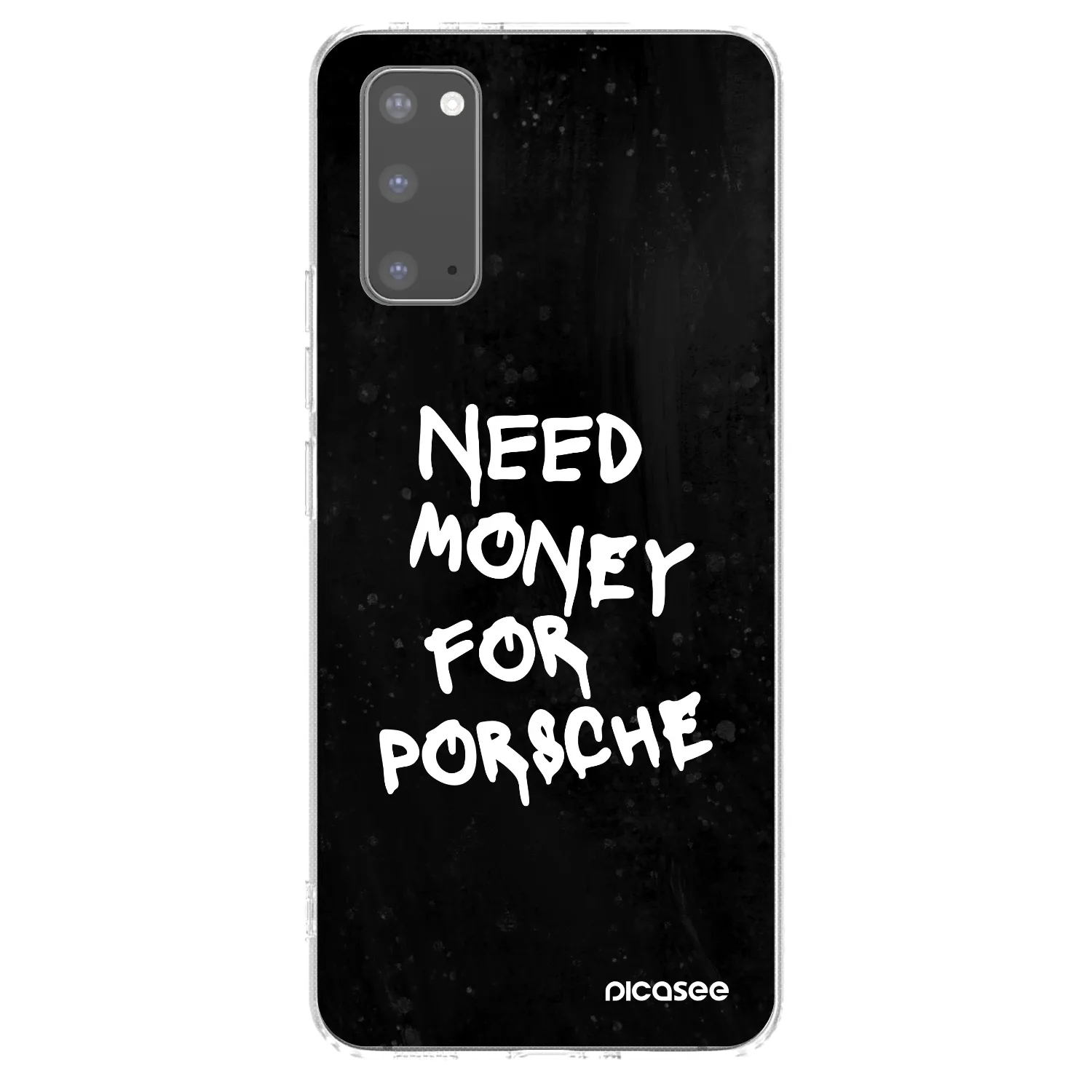 Picasee silikonowe przeźroczyste etui na Samsung Galaxy S20 G980F - Black Dollar
