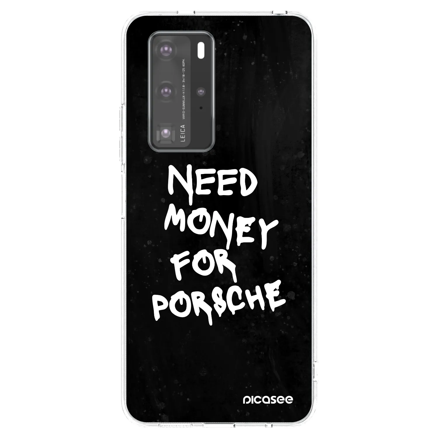 Picasee silikonowe przeźroczyste etui na Huawei P40 Pro - Black Dollar