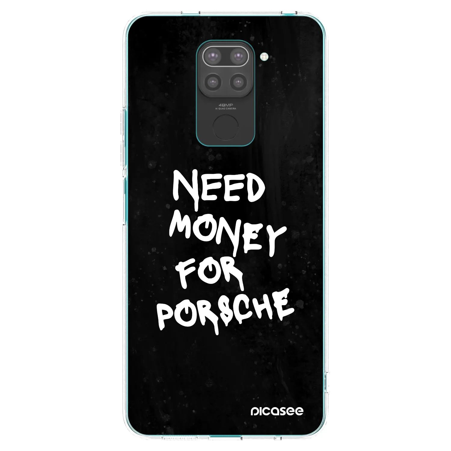 Picasee silikonowe czarne etui na Xiaomi Redmi Note 9 - Black Dollar
