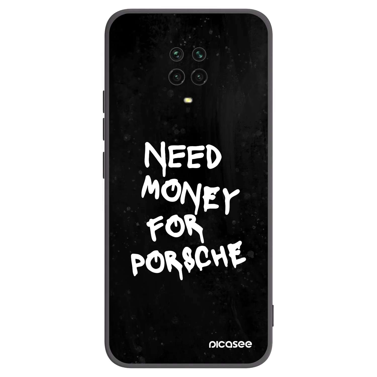 Picasee silikonowe czarne etui na Xiaomi Redmi Note 9S - Black Dollar