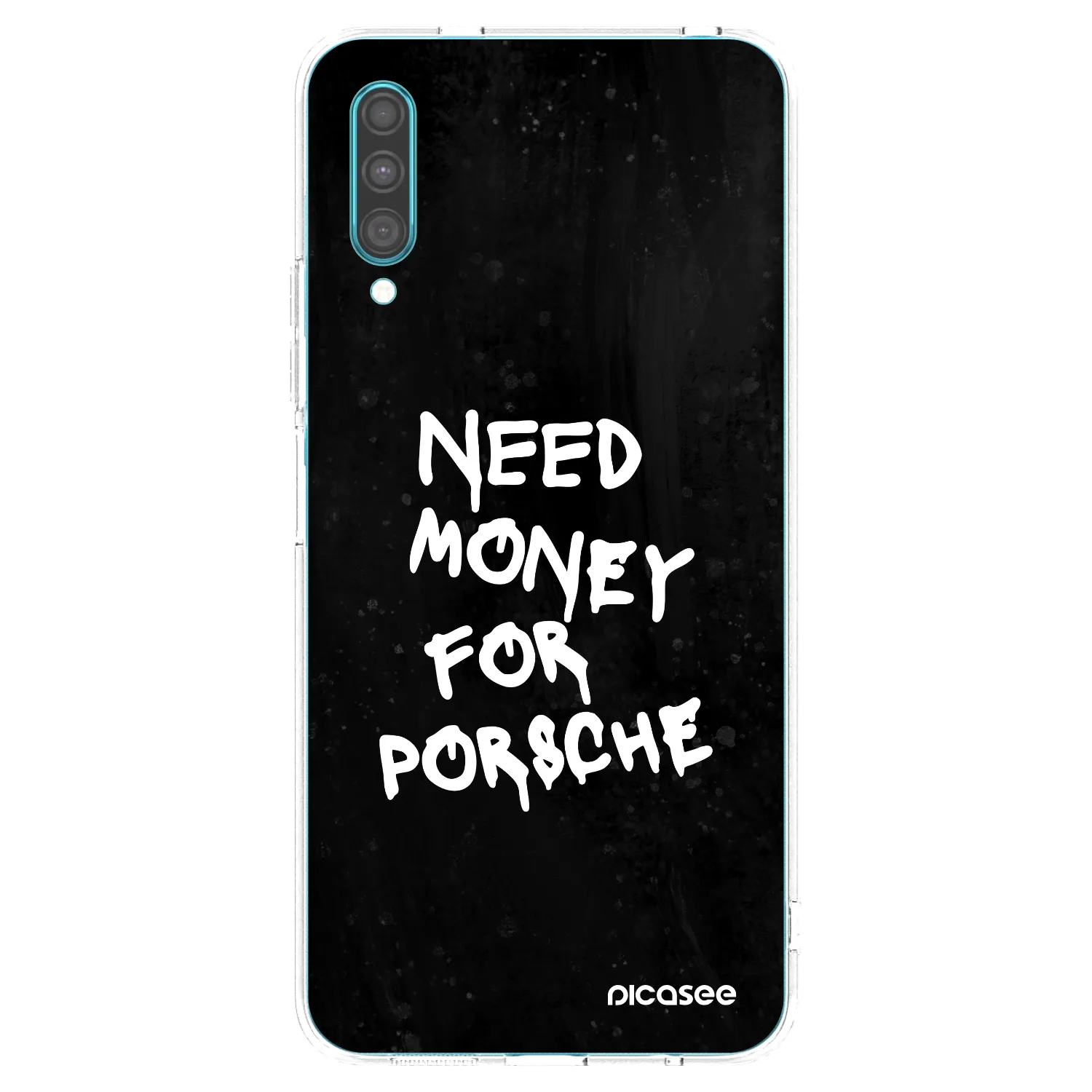 Picasee silikonowe przeźroczyste etui na Samsung Galaxy A30s A307F - Black Dollar