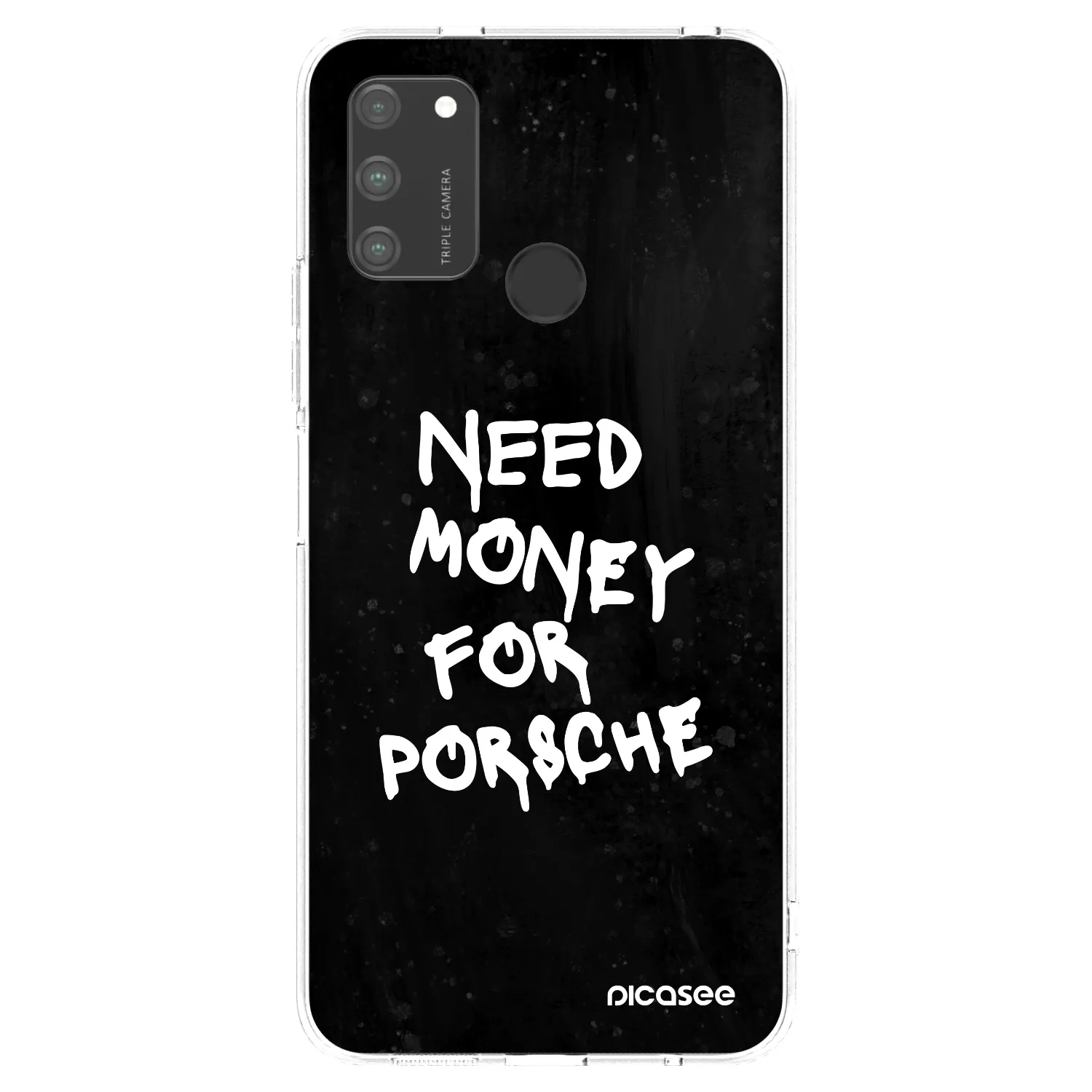 Picasee silikonowe przeźroczyste etui na Honor 9A - Black Dollar