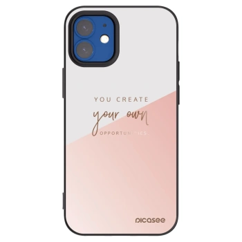 Picasee silikonowe czarne etui na Apple iPhone 12 mini - You create your own opportunities