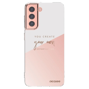 Picasee silikonowe przeźroczyste etui na Samsung Galaxy S21 5G G991B - You create your own opportunities