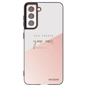 Picasee silikonowe czarne etui na Samsung Galaxy S21 5G G991B - You create your own opportunities