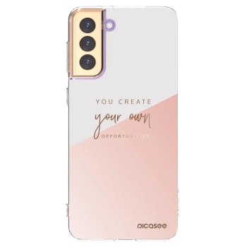 Picasee silikonowe przeźroczyste etui na Samsung Galaxy S21+ 5G G996F - You create your own opportunities