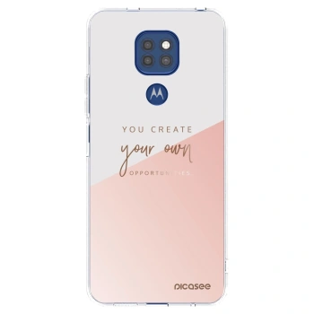 Picasee silikonowe przeźroczyste etui na Motorola Moto G9 Play - You create your own opportunities