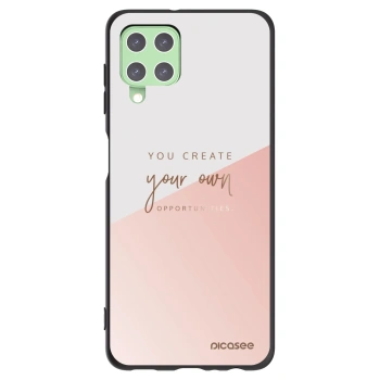 Picasee silikonowe czarne etui na Samsung Galaxy A22 A225F 4G - You create your own opportunities