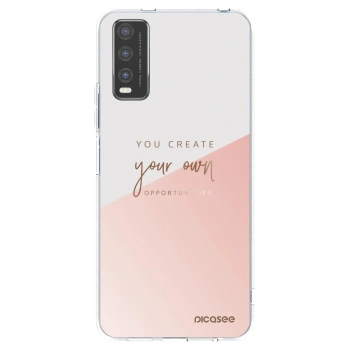 Picasee silikonowe przeźroczyste etui na Vivo Y20s - You create your own opportunities