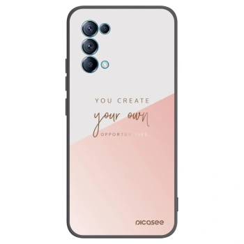 Picasee silikonowe czarne etui na OPPO Reno 5 5G - You create your own opportunities