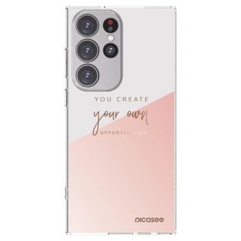 Picasee silikonowe przeźroczyste etui na Samsung Galaxy S23 Ultra 5G - You create your own opportunities