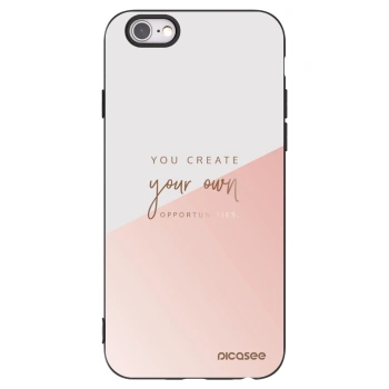Picasee silikonowe czarne etui na Apple iPhone 6/6S - You create your own opportunities