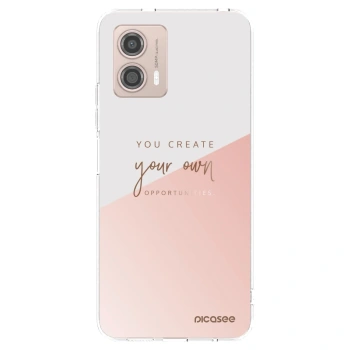 Picasee silikonowe przeźroczyste etui na Motorola Moto G53 5G - You create your own opportunities