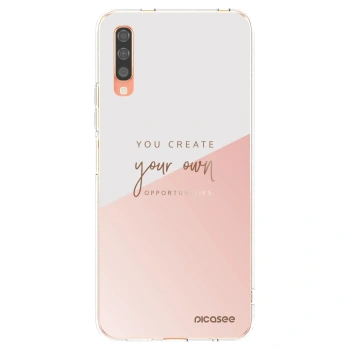 Picasee silikonowe przeźroczyste etui na Samsung Galaxy A70 A705F - You create your own opportunities