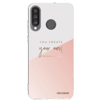 Picasee silikonowe przeźroczyste etui na Huawei P30 Lite - You create your own opportunities