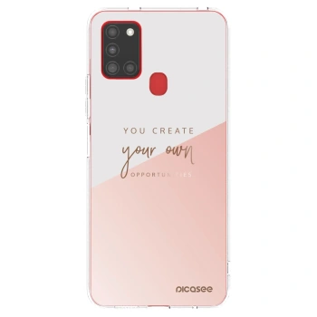 Picasee silikonowe przeźroczyste etui na Samsung Galaxy A21s - You create your own opportunities