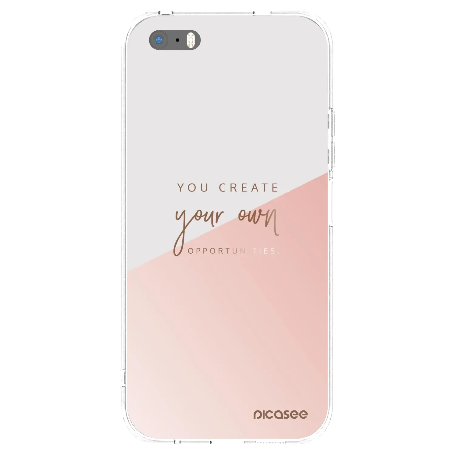 Picasee silikonowe przeźroczyste etui na Apple iPhone 5/5S/SE - You create your own opportunities