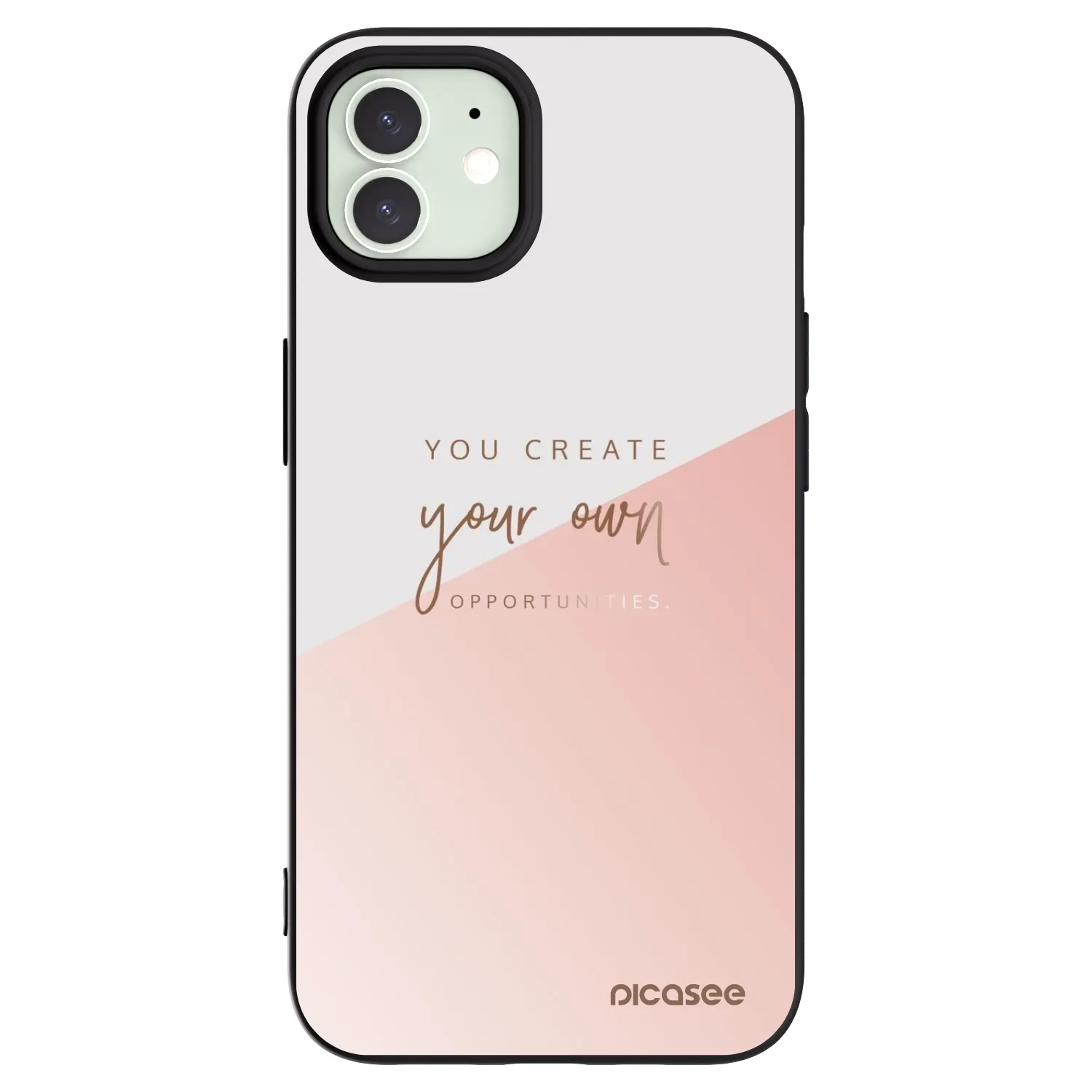 Picasee silikonowe czarne etui na Apple iPhone 12 Pro - You create your own opportunities