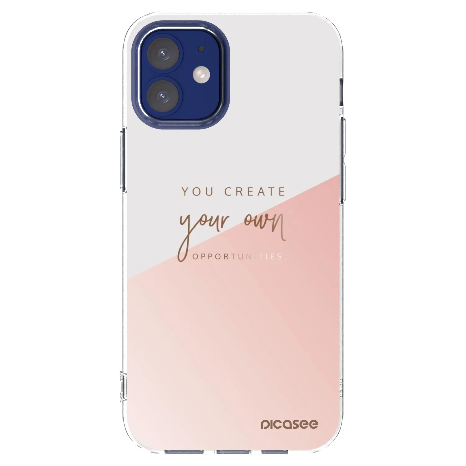 Picasee silikonowe przeźroczyste etui na Apple iPhone 12 mini - You create your own opportunities