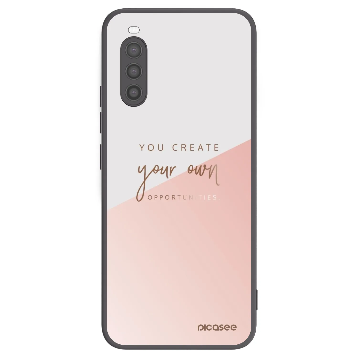 Picasee silikonowe czarne etui na Sony Xperia 10 II - You create your own opportunities