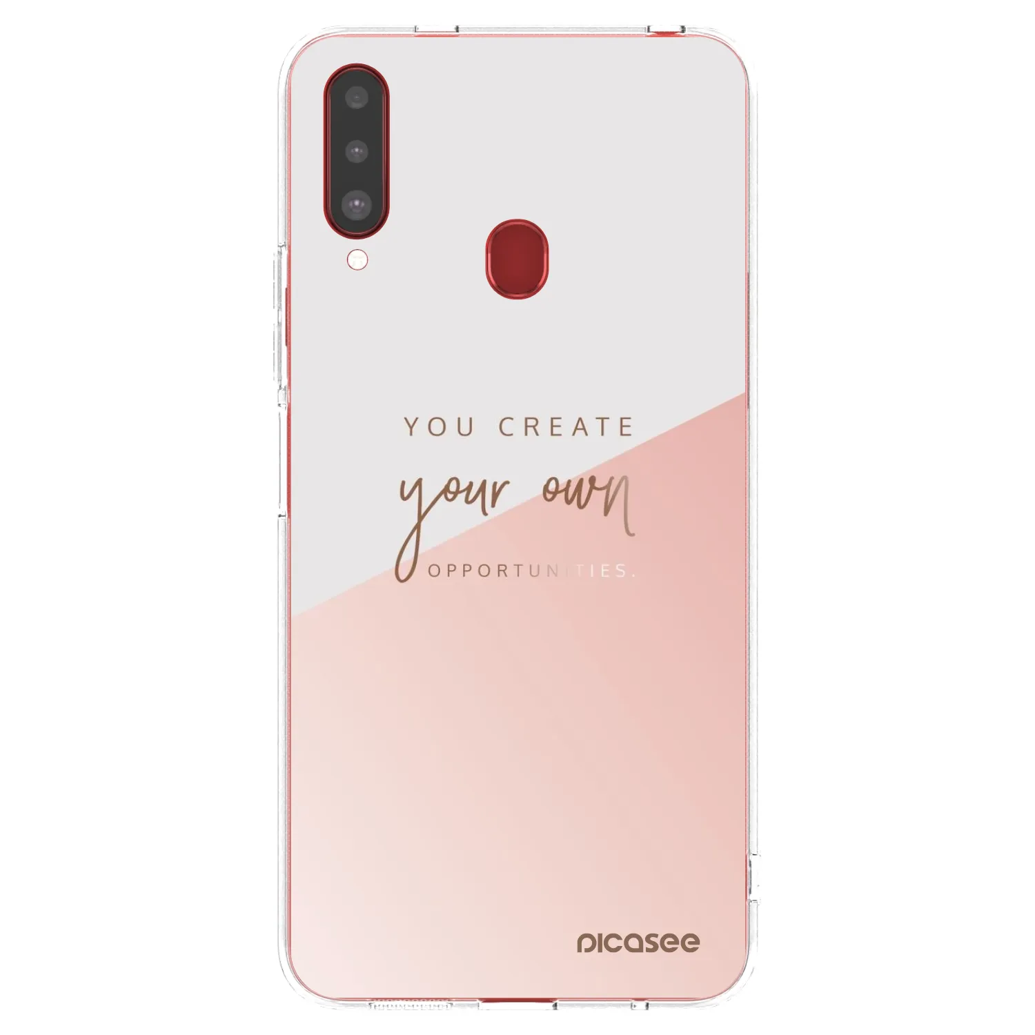Picasee silikonowe przeźroczyste etui na Samsung Galaxy A20s - You create your own opportunities