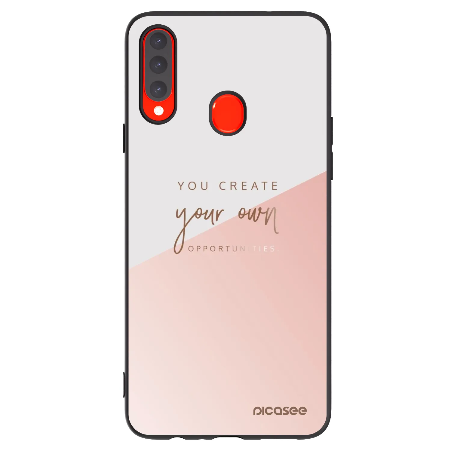 Picasee silikonowe czarne etui na Samsung Galaxy A20s - You create your own opportunities
