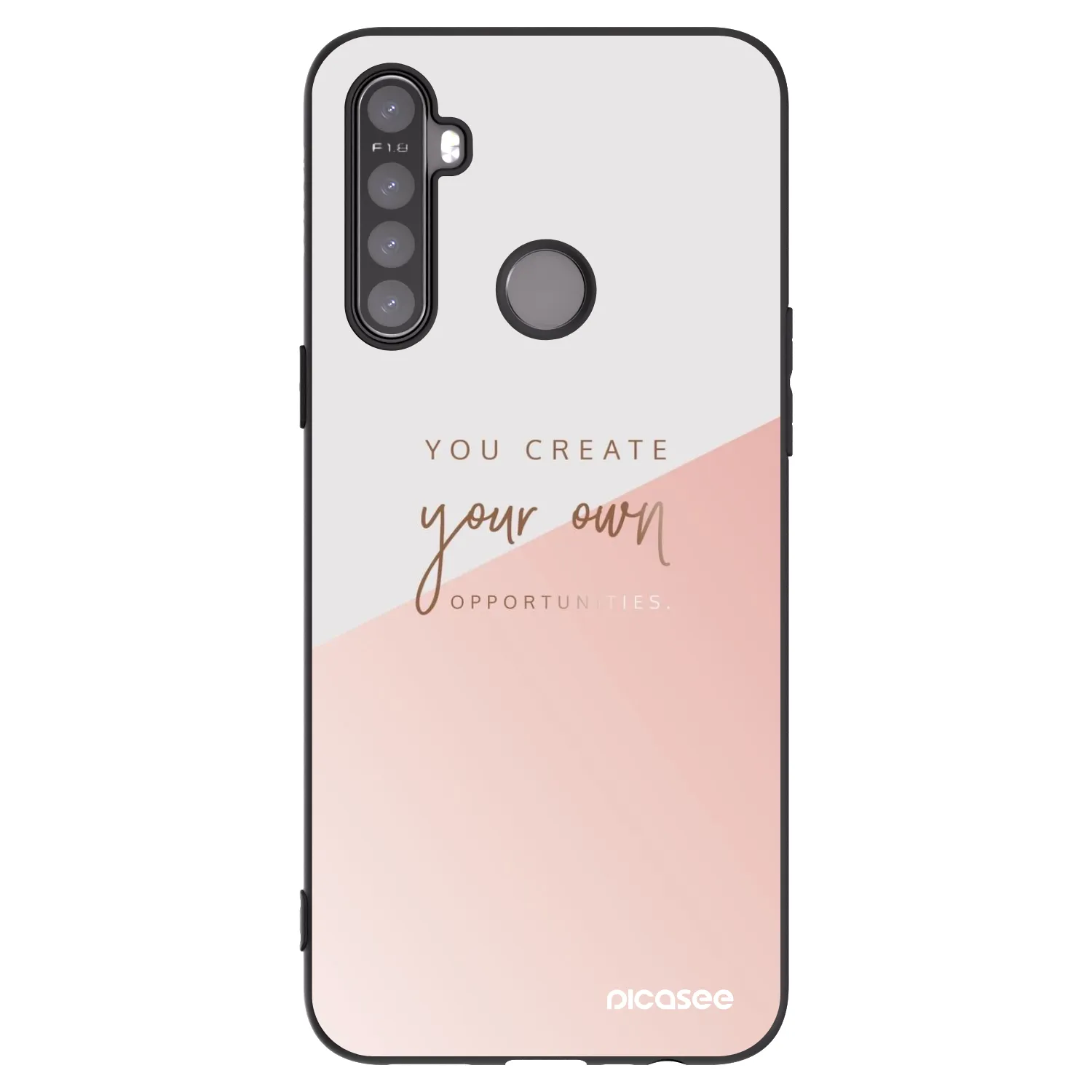 Picasee silikonowe czarne etui na Realme 5 - You create your own opportunities