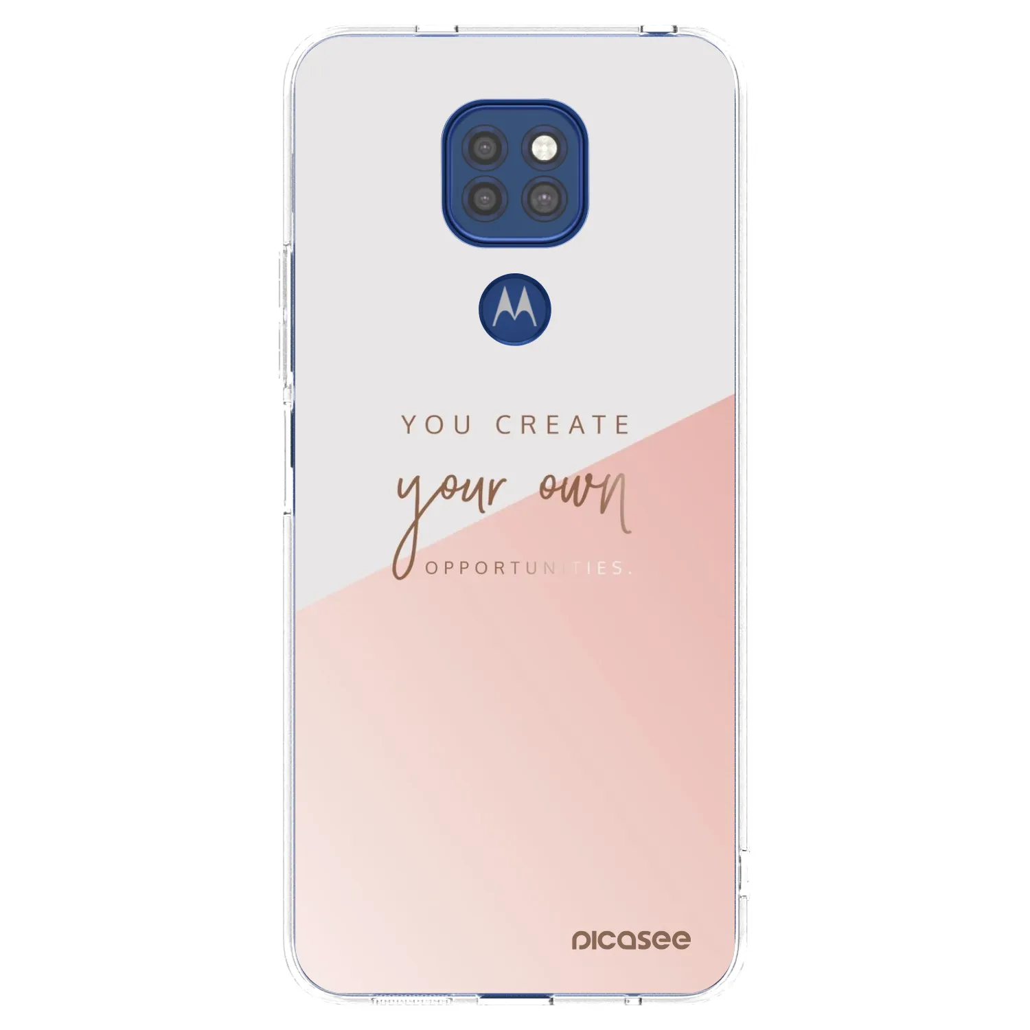 Picasee silikonowe przeźroczyste etui na Motorola Moto G9 Play - You create your own opportunities