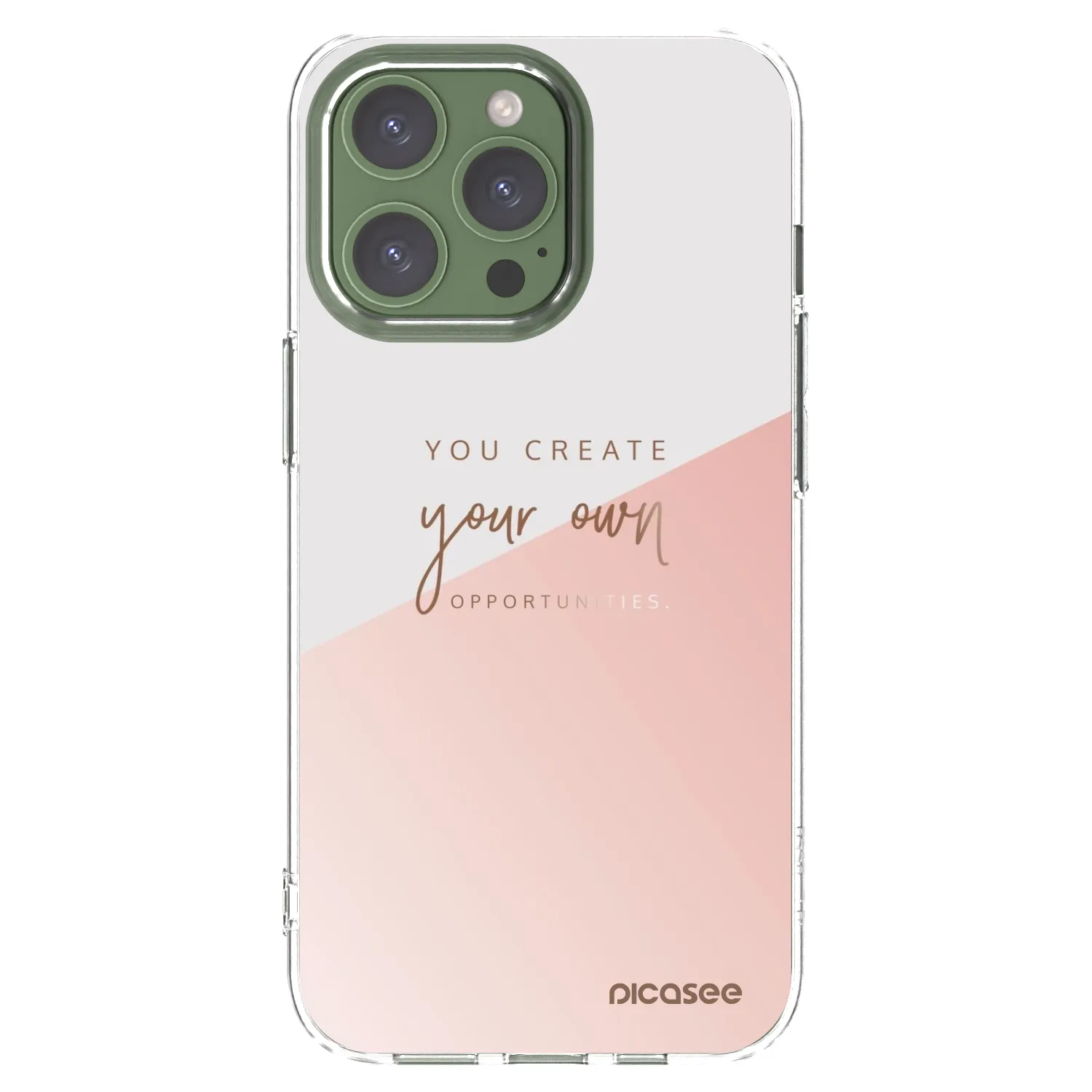 Picasee silikonowe przeźroczyste etui na Apple iPhone 13 Pro - You create your own opportunities