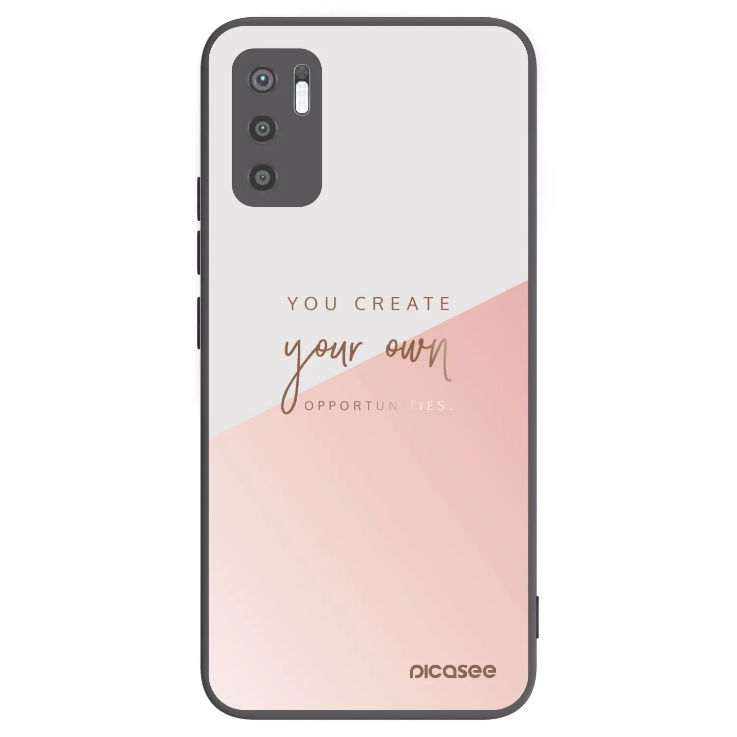 Picasee silikonowe czarne etui na Xiaomi Redmi Note 10 5G - You create your own opportunities