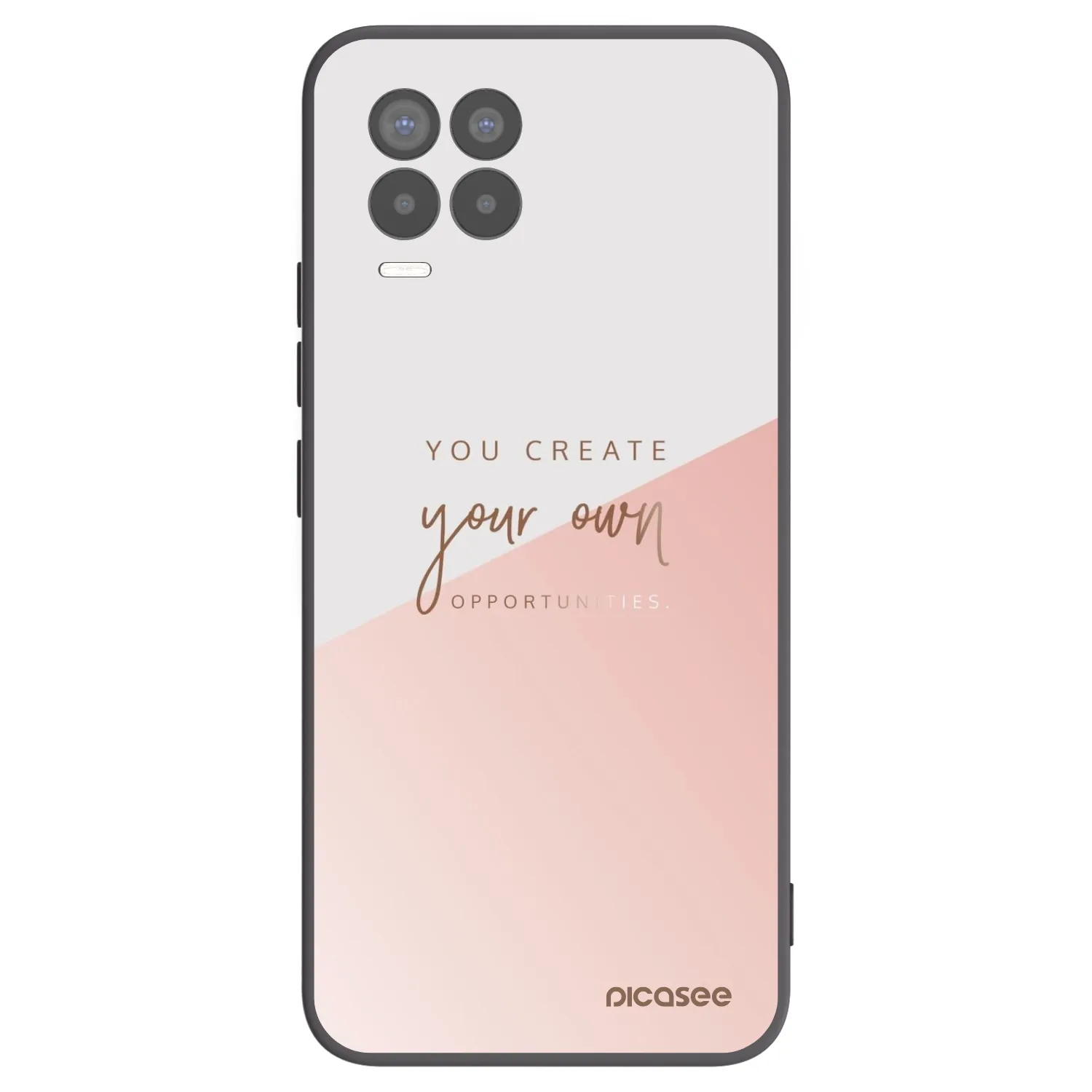 Picasee silikonowe czarne etui na Realme 8 4G - You create your own opportunities
