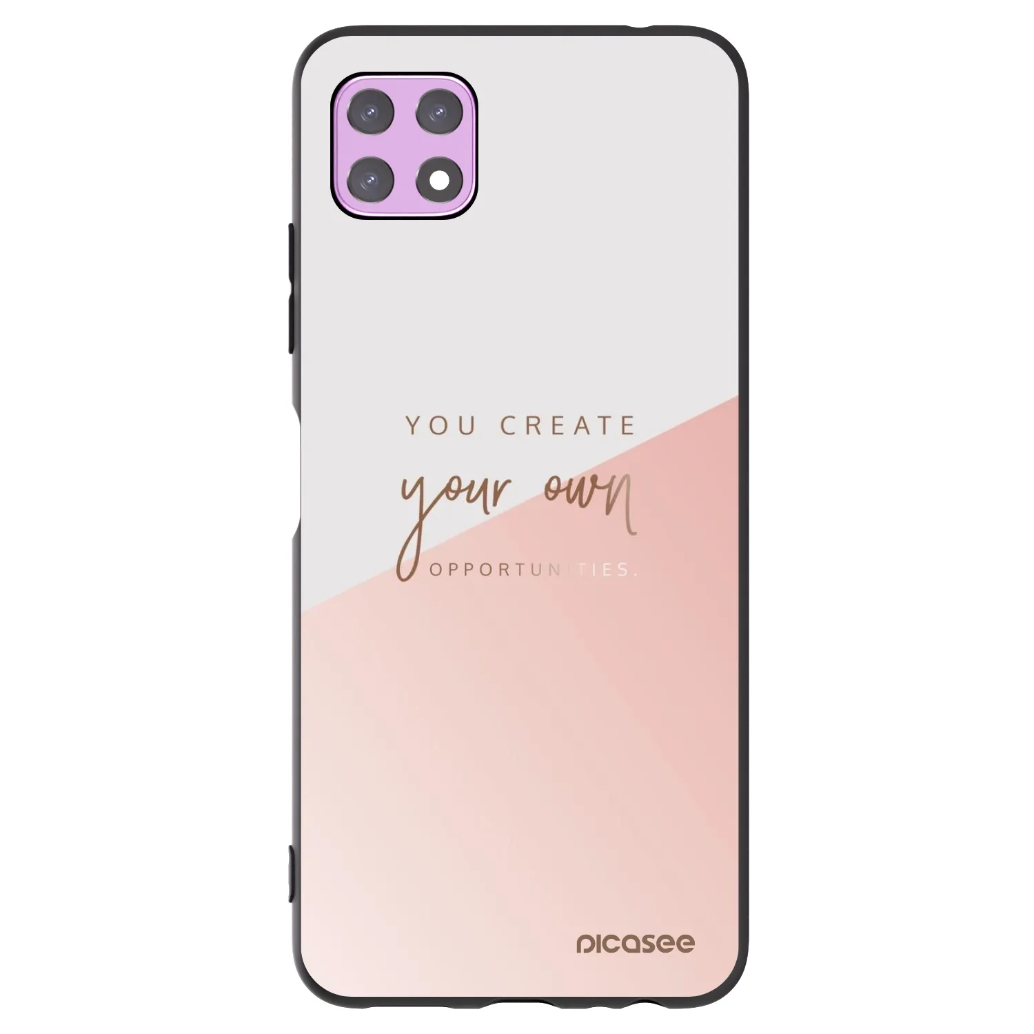 Picasee silikonowe czarne etui na Samsung Galaxy A22 A226B 5G - You create your own opportunities