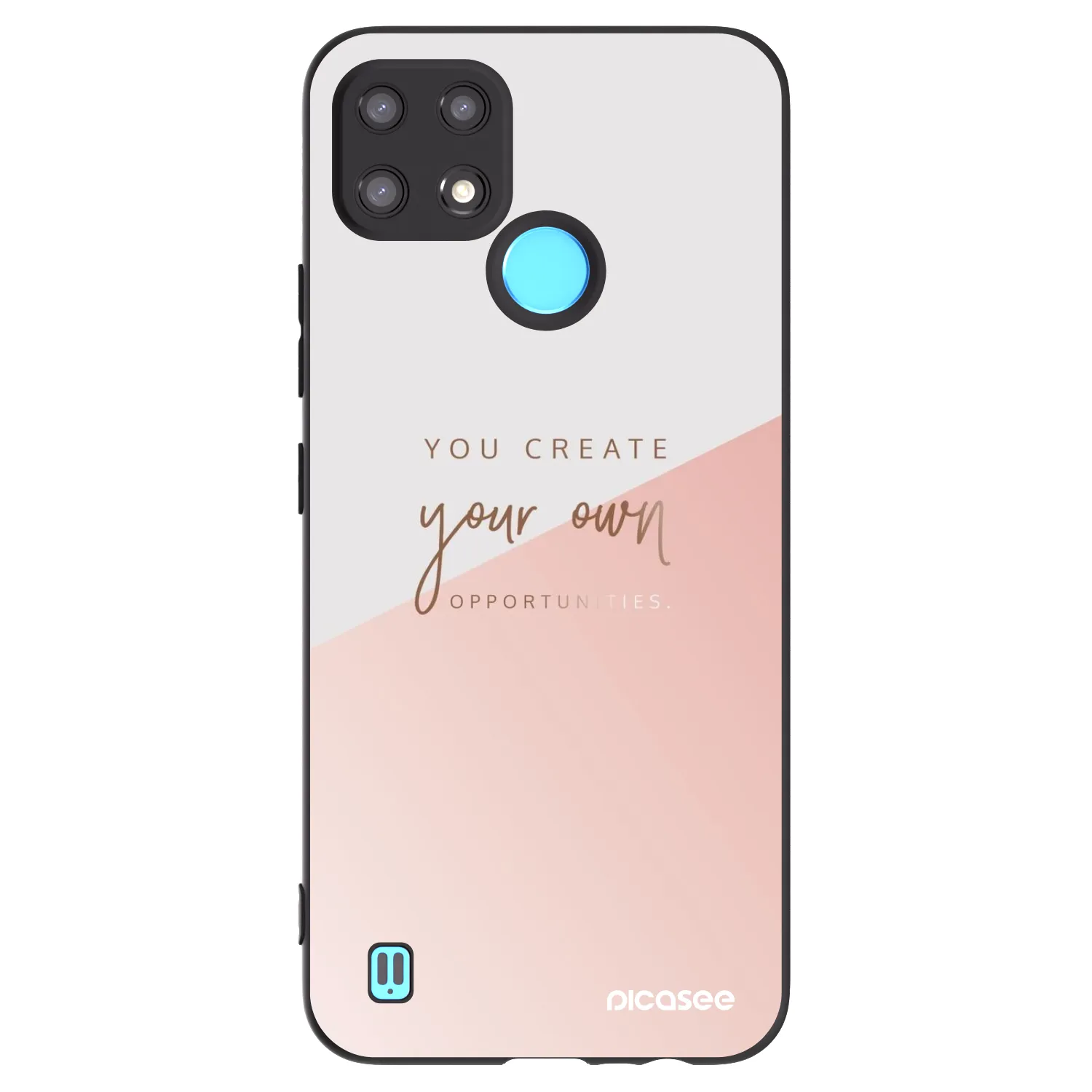 Picasee silikonowe czarne etui na Realme C21 - You create your own opportunities